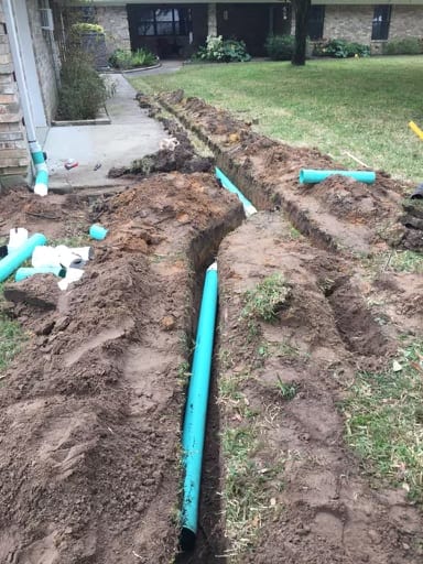 Underground drainage during install